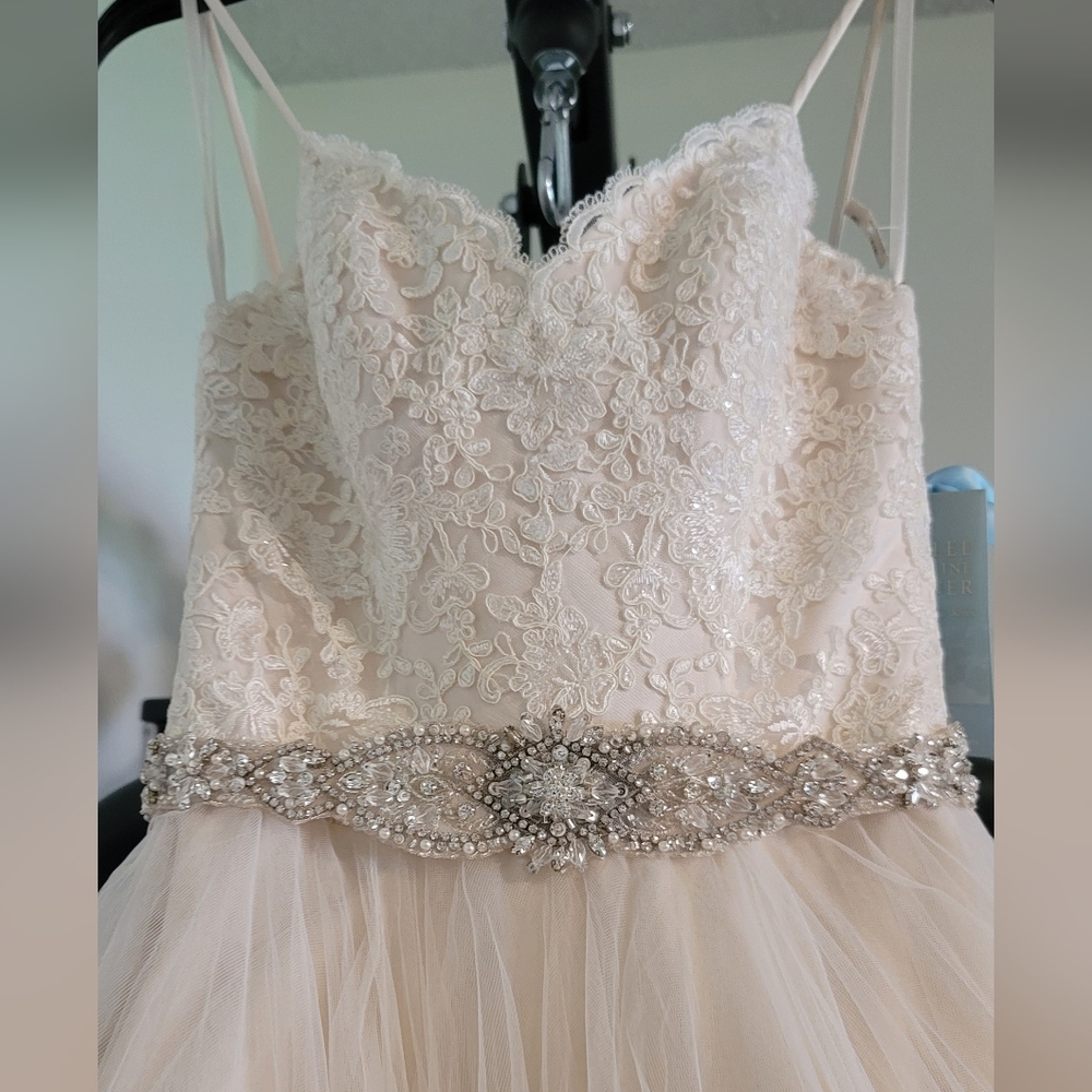 Ivory Light Gold Elegant Bridal Gown 5416